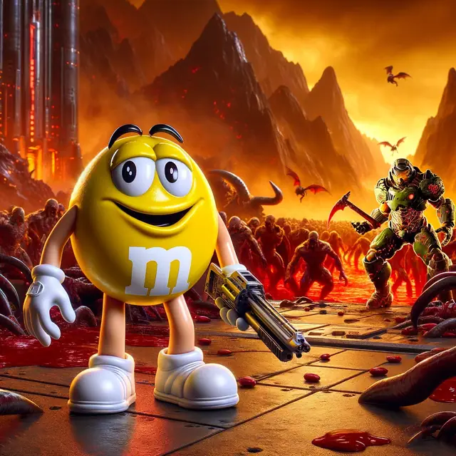 doom guy yellow