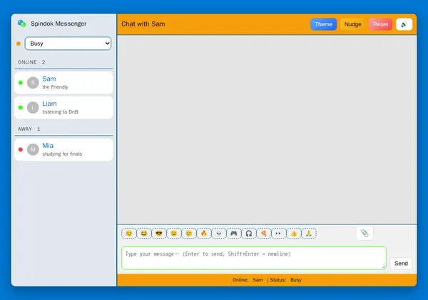 Screenshot of MSN Messenger Sim